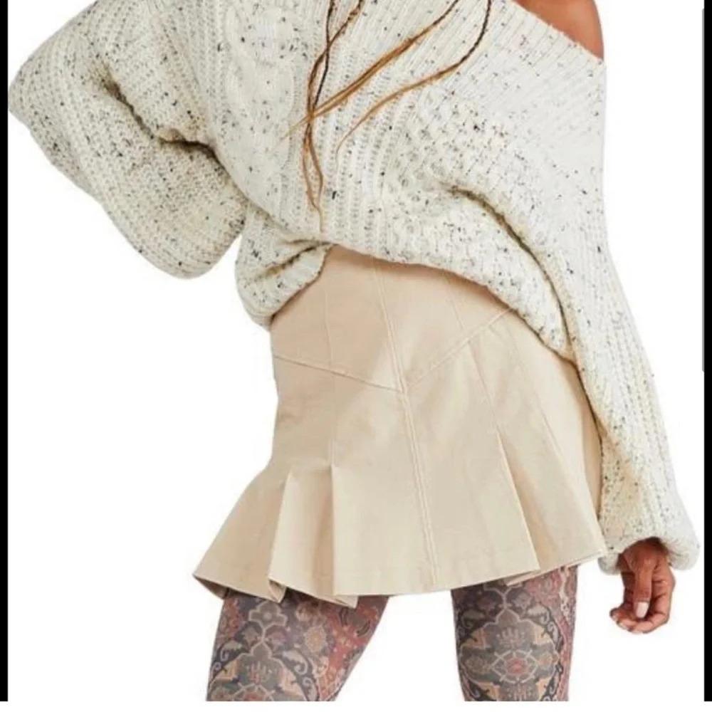 Free People Sugar And Spice Vegan Leather Skirt